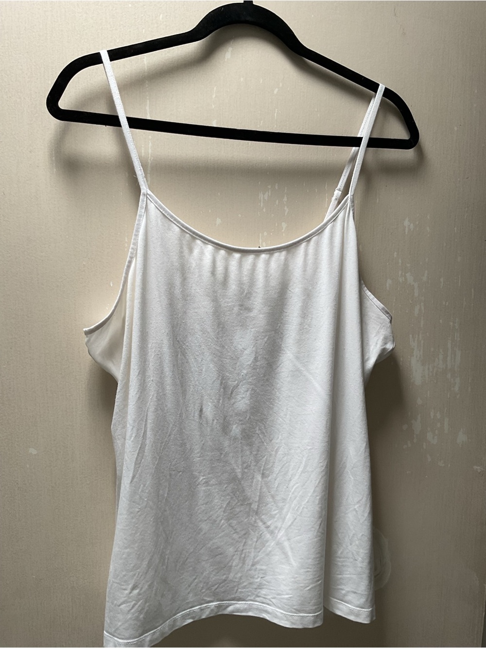 Women’s White Spaghetti Strap Tank Top 3X